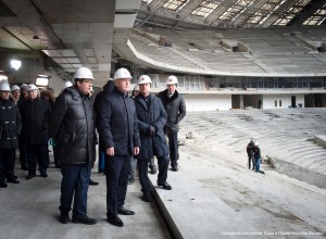 Мэр Москвы Сергей Собянин посмотрел ход реконструкции "Лужников"