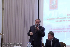 Алексей Челышев и Степан Орлов на встрече с жителями ЮАО
