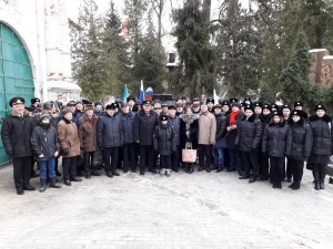 В районе Нагатинский затон курсанты приняли участие в митинге