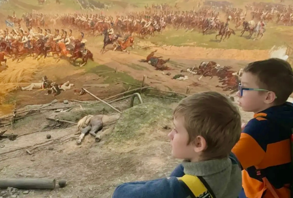 Третьеклассники школы №1770 посетили Музей-панораму «Бородинская битва». Фото: официальная страница школы №1770 в социальных сетях