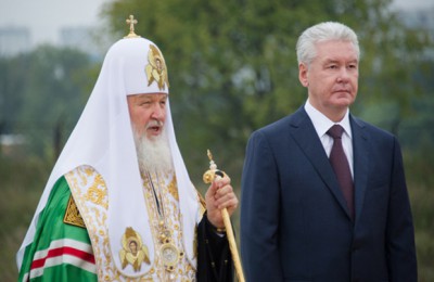 Сергей Собянин побывал на освящении реставрируемого Князь-Владимирского храма