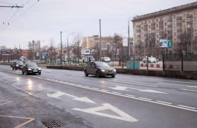 Новую выделенную полосу открыли на Варшавском шоссе
