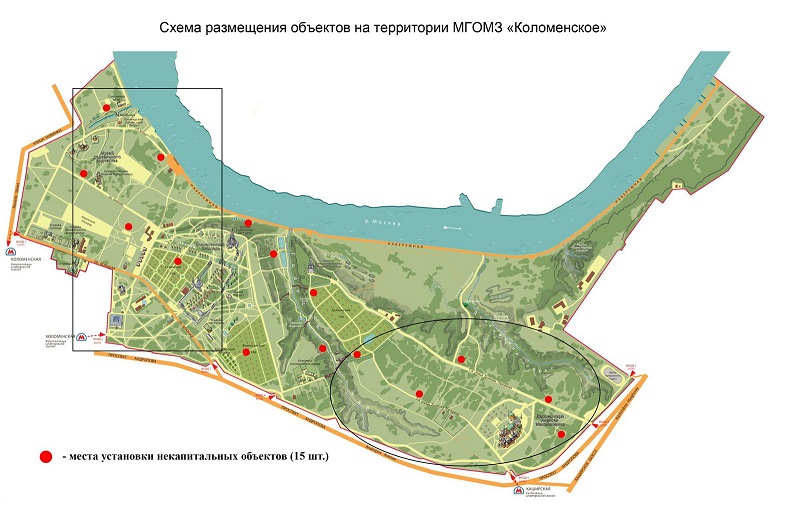 Карта усадьбы коломенское