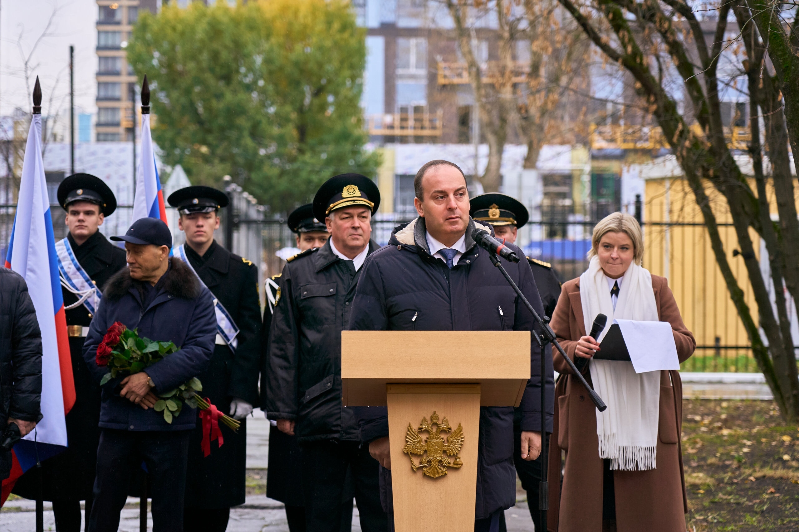 Церемония открытия бюста Леониду Багрову прошла в АВТ РУТ (МИИТ). Фото: официальная страница Академии водного транспорта «Российский университет транспорта» (МИИТ) в социальных сетях